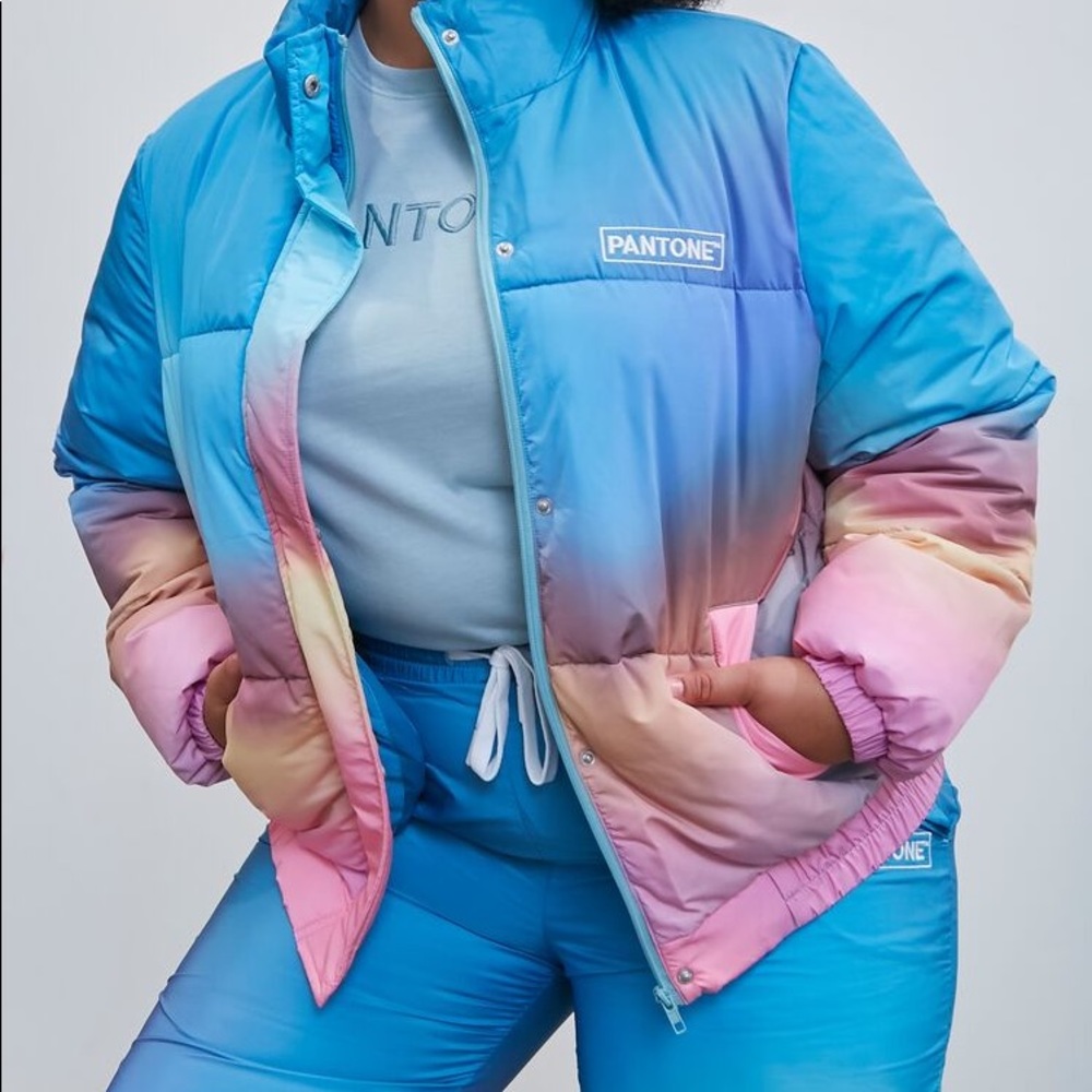 Forever 21 x Pantone ombre puffer coat